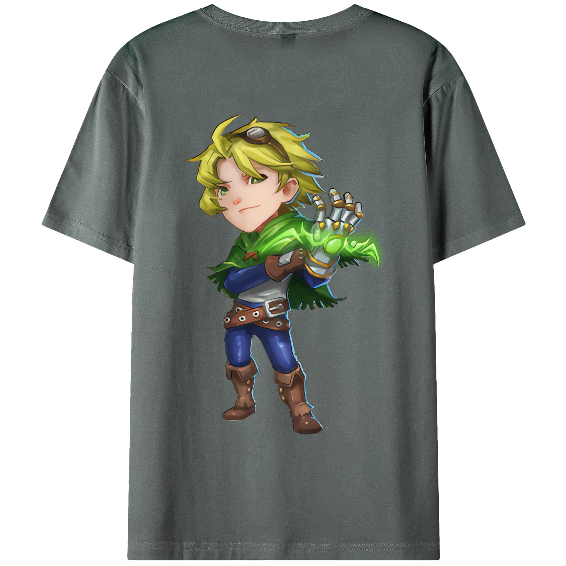 （画像用） リーグ・オブ・レジェンド League of Legends LOL 綿100％ メンズ半袖Tシャツ（バックプリント） 通気性
